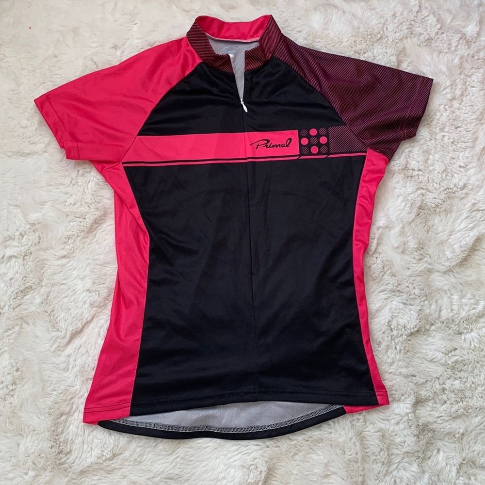 Bike/cycling top, black/hot pink, by Primal, size M